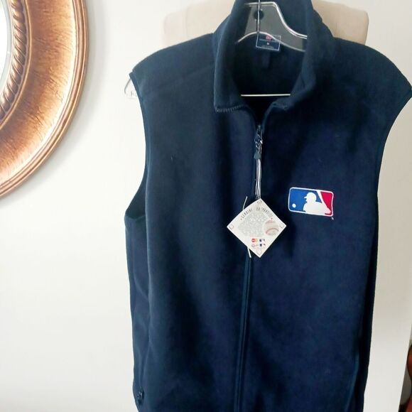 Vineyard vines NWT Men's Fleece Harbor Vest Navy Mayor Leages Zip-Up Siz… - Picture 2 of 8